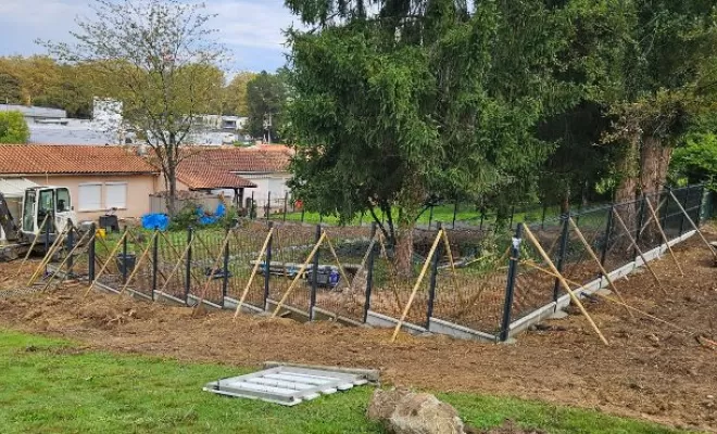 Création et pose d'une cloture rigide à Bassercles, Amou, JLD ESPACES VERTS